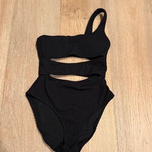 Aerie Black One-Piece Swimsuit